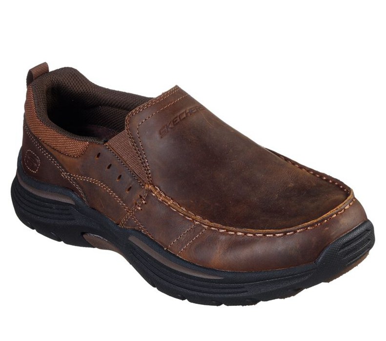 Skechers Relaxed Fit: Expended - Seveno - Mens Slip On Shoes Brown [AU-HD4936]